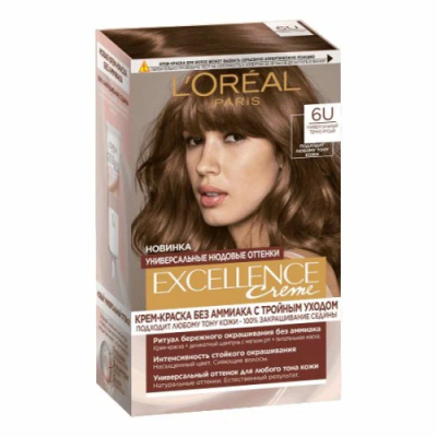 LOREAL EXCELLENCE краска д/волос универсальный т.6U темно-русый